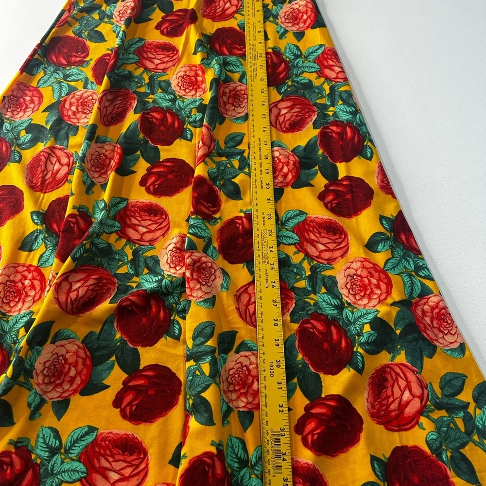 NWT Lularoe Small Maxi Floral Yellow and Red Women's Skirt - Picture 5 of 6